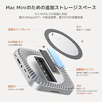 【三画面対応】Mac Mini 拡張ハブ 10in1 SSD拡張（8TBまで Amazon | 【三画面対応】Mac Mini 拡張ハブ 10in1 Thunderbolt 3